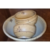 Image 2 : Large Pottery Salad Bowl 9" Diameter and Small Serving Bowls 5" Diameter 