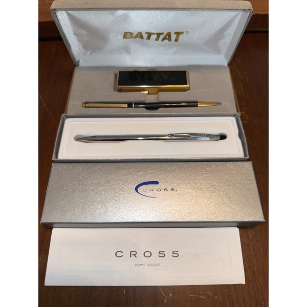 Battat Pen and Business Card Case with Cross-