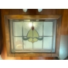 Image 1 : Antique One of A Kind Stained Glass Art Panel 13x16