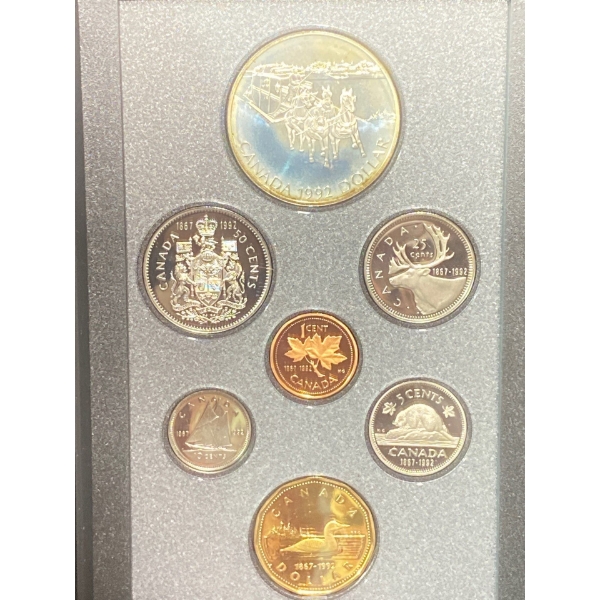 1992 Proof Coin Set 92.5% Silver Dollar 25.175 Grams