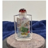 Glass Hand Painted Mountain Village Scene Snuff Bottle 3H