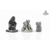 Image 2 : Hand-Carved Wolf Original and Canadian Sculptures, Including Dogs Made of Mount St. Helens Ash