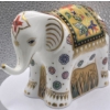 Image 1 : Gorgeous English Royal Crown Derby Bone China Infant Indian Elephant  - 4.5 In Long 