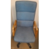 Image 2 : Vintage Rolling Desk Chair w/T.V Tables & Basket  25"w x 29"d x 48"tall
