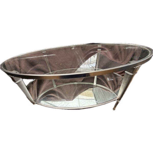 Metal/Glass/Mirrored Coffee Table - 48W, 19T 
