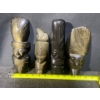Image 11 : Hand Carved Black Obsidian Aztec Statues