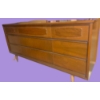 Image 2 : Mid Century Teak 9 Drawer Dresser 58x18x32