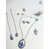 Image 2 :  Collection Of Vintage Dutch Delft Porcelain Costume Jewelry , 