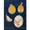 Image 1 : Collection of Multicoloured (predominantly orange) Stone Pendants