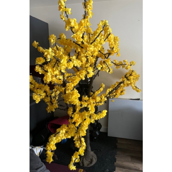 Artificial Forsythia Branching Floral Arrangement For Spring Decor  7ft Tall