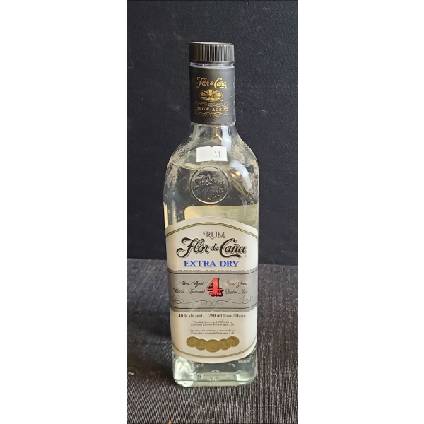 Flor de Cana Extra Dry 4 Year Old Rum.