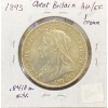 Image 3 : 1893 British 1 Crown Silver Coin 92.5% Silver 28.28 Grams