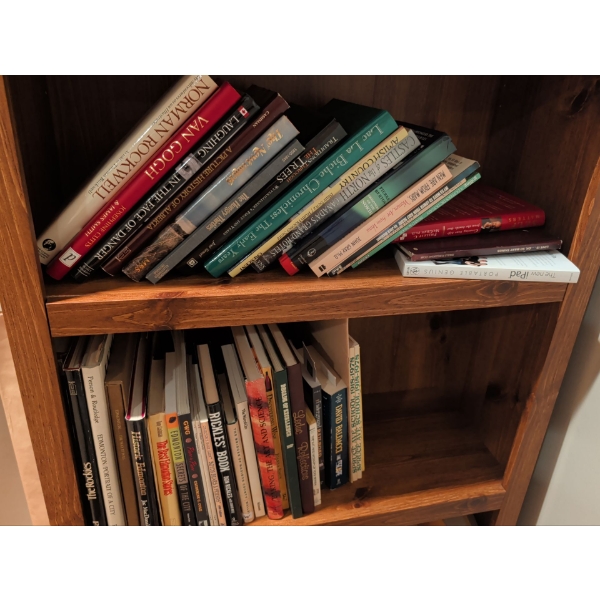Vintage Home Library Shelf w/ Assorted Easy Reads 6 Feet Tall