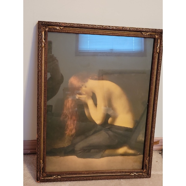 Art Print Topless Lady 17x22