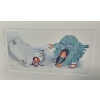 Image 2 : "Warm and Cozy", Artist Barbara Lavallee, 241/750, Offset Lithograph Framed Under Glass 23 X 14.5 