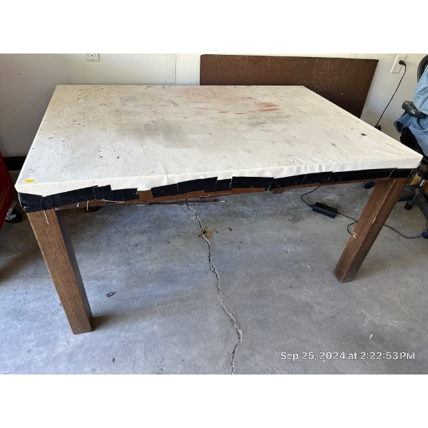 Heavy Duty Shop Table With Canvas Top -- 56W, 39D, 30T
