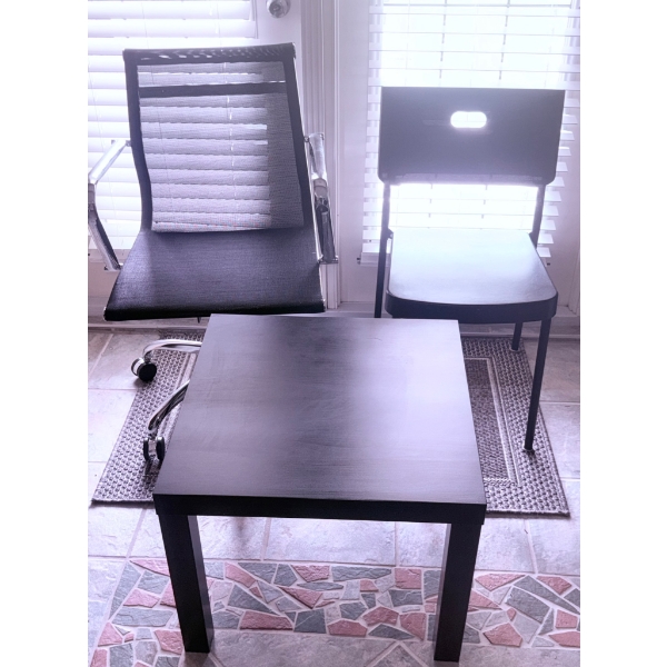 Two Chairs and Square Table, Office and Dining Use