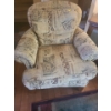 Image 1 : Arm Chair with Patterned Fabric (39"T, 37"W, 24"D)