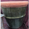 Image 4 : Outdoor Garden Lot With 2 Ceramic Pots, 2 Metal Lanterns And Metal Hook Stand