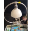 Image 5 : Painted Rubber Boots Size 10, Vintage Lamp w/ White Glass Shade 13 T, Metal Tray 23 X 14 and More!