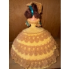 Image 2 : Vintage Barbie w/ Handmade Crochet Gown 14T Yellow/Brown