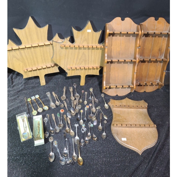 Spoon Racks- Largest Leaf:15 x 15.5, Rectangular: 7.5 x 17.5, Souvenir Spoons