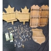 Image 1 : Spoon Racks- Largest Leaf:15 x 15.5, Rectangular: 7.5 x 17.5, Souvenir Spoons