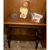 Image 1 : Vintage Magazine Rack 24T  w/ A Penny For Your Thoughts Little Girl Figurine & More 