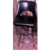 Image 3 : Three Black Vinyl and Chrome Bar Stools with Swivel Seats
