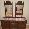 Image 1 : Wooden Dresser w/ Mirrors - 65W, 18D, 75T 
