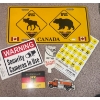 Image 4 : Assorted Vintage Smalls - Genuine Leather Satchel Folding Pocket Knife Informative Signs & more