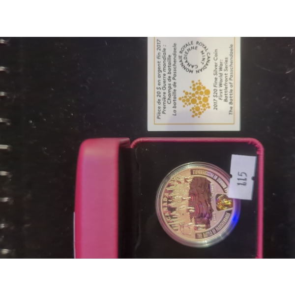 RCM 2017 The First World War: Battlefront Series The Battle of Passchendaele Fine Silver Coin 