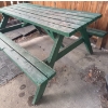 Image 1 : Green Picnic Bench - 73W, 50D, 29T