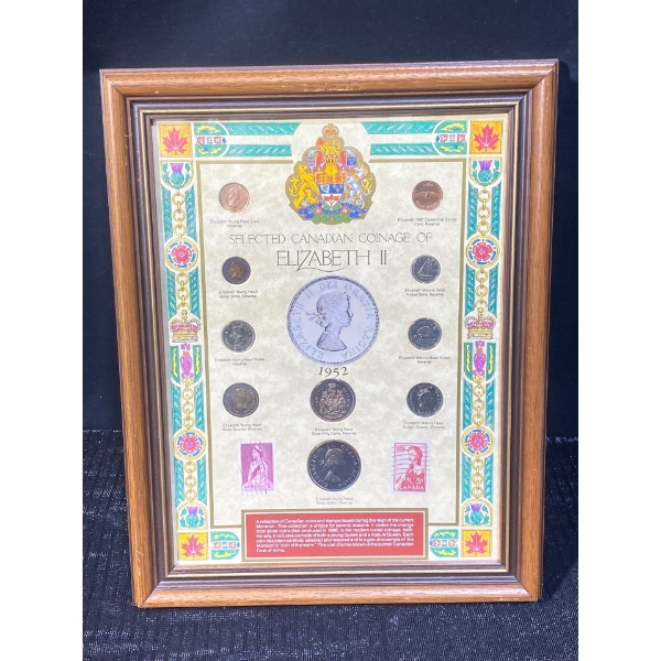 Framed Collection "Selected Canadian Coinage of Elizabeth II" Set