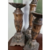 Image 2 : Set of 3 Pillar Candleholders Tallest 19 T