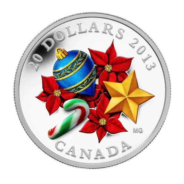 2013 $20 Venetian Glass Candy Cane in Murano Glass - Pure Silver Coin
SKU: 125498