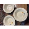 Image 5 : 5 bowls 2 are British empire made primrose 18 karat gold rims 3 sovereign, potters earth ware made i