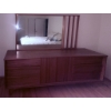 Image 1 : Wooden Dresser with Integrated Mirror and Sliding Doors
