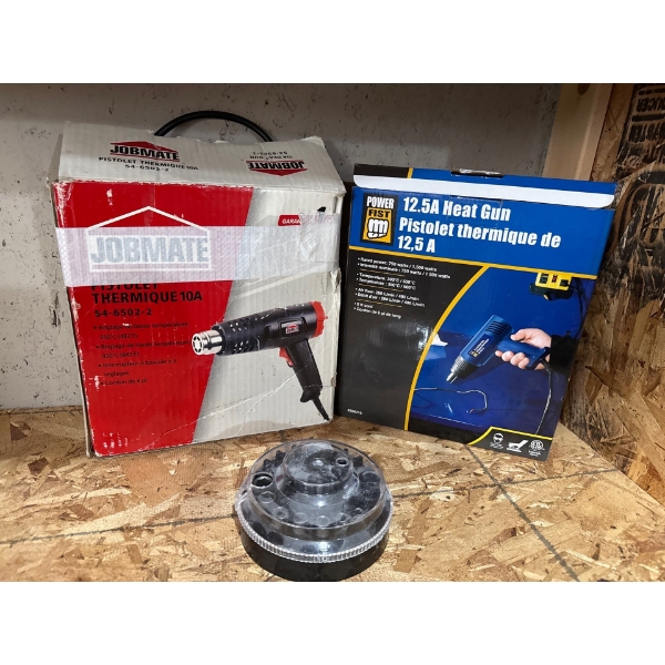 Pair of Heat Guns Incl. Jobmate & New Power Fist Heat Gun