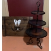 Image 2 : Painted Pressboard Pillar 38 T, 14 L, 14 W and 3 Tier Serving Tray 17 Diameter Base and 14 T