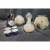 Image 1 : Stunning Signed Pottery Vases , Yamato Mini Tea Cup Set, Limoges Castel Pitcher, The Glass Shop Vase