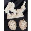 Image 1 : A. Santini's Stlye Art Sculpture 11L w/ Pair Of Lion Head Pediment Applique