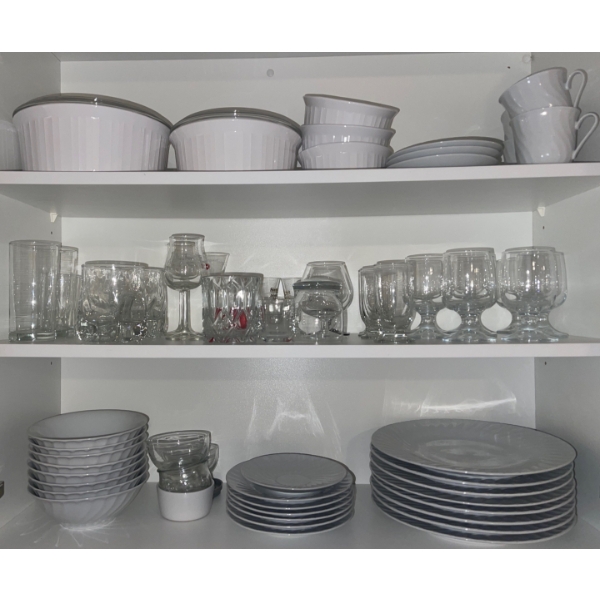Cupboard Contents Collection - Everyday Dish Set Stemware Oven Cookers & More