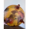 Image 3 : Czech Art Deco Spatter Glass Footed Bowl 9 dia, 4 h