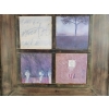Image 2 : Decorative Framed Mixed-Media Wall Art Piece Featuring Four Distinct Panels, 29''H 29''W