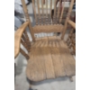 Image 2 : Beautiful Vintage Pressback Wooden Rocking Chair w Lovely Carved Details  25 w 35 d 38 1/2 h