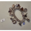 Image 1 : Stamped Sterling Ladies Charm Bracelet w/ Assorted Charms 