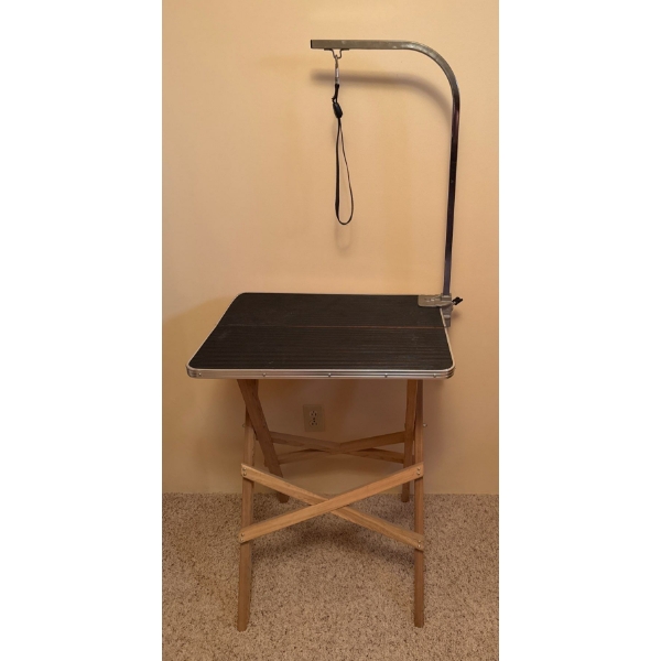 Collapsible & Portable Pet Grooming Table w/ Pet Shears /Clippers & Harness Pole 