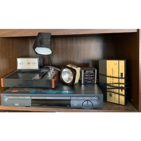 Vintage Electronics Proscan DVD Player Slumber Center Executive Decision Maker Flash Light & More