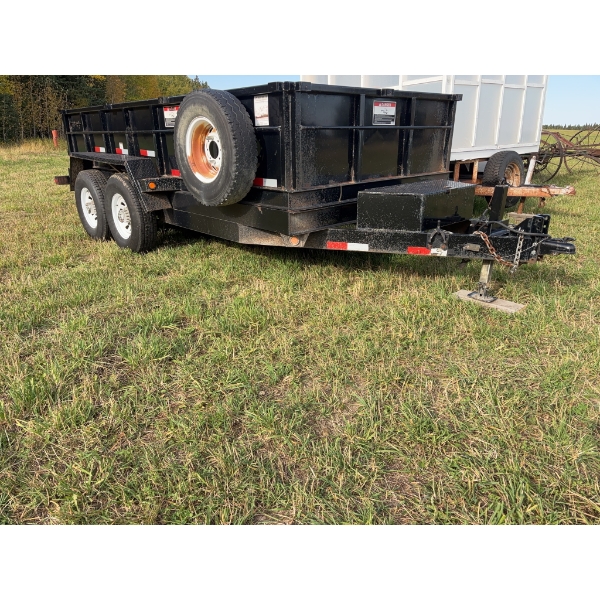 2007 Snake River Trailer Company 14ft dump trailer, tandem axle, GVWR 7000 lbs, 